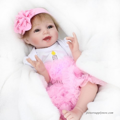 Reborn Toddler Dolls 22" Handmade Lifelike Baby Soft Silicone Vinyl Doll Girl